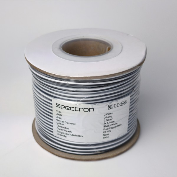 LED Cable 20 AWG Twin Flat (10m, 100m)