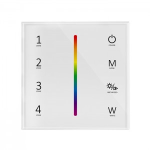 Mains Powered Wall Plate - 4 Zone RGB/RGBW