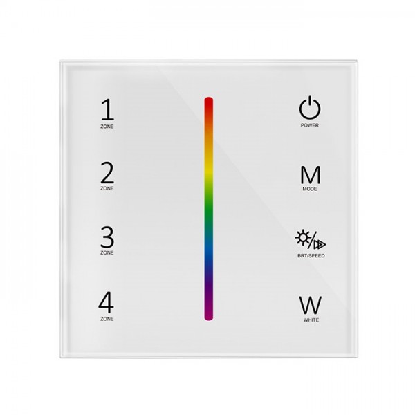 Mains Powered Wall Plate - 4 Zone RGB/RGBW