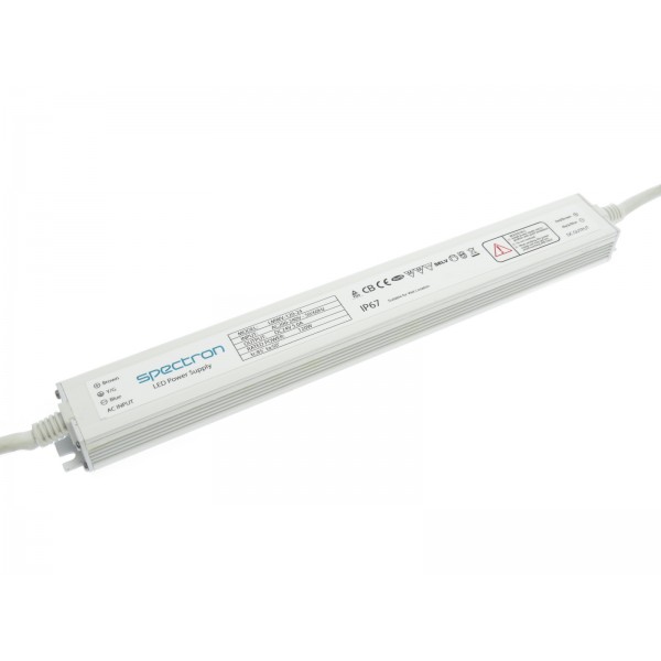 24V 120W IP67 SLIMLINE LED Driver with 100% Power Usage