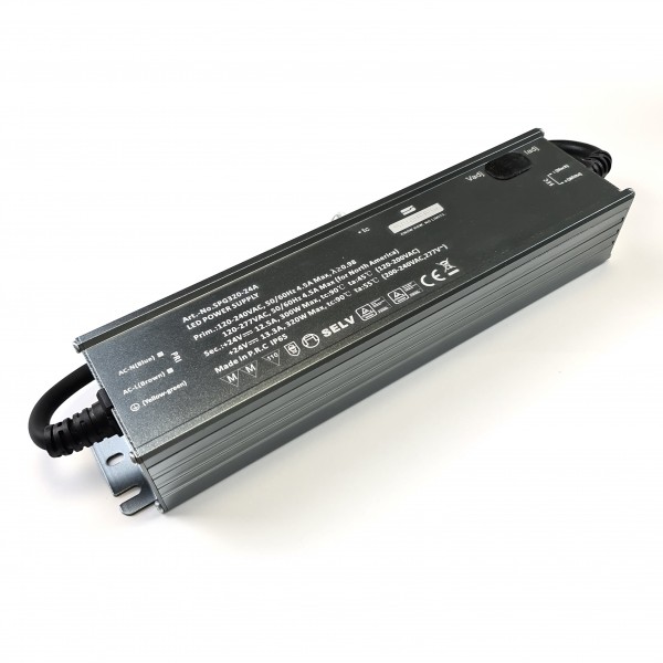 24V 320W IP65 LED Driver with 100% Power Usage