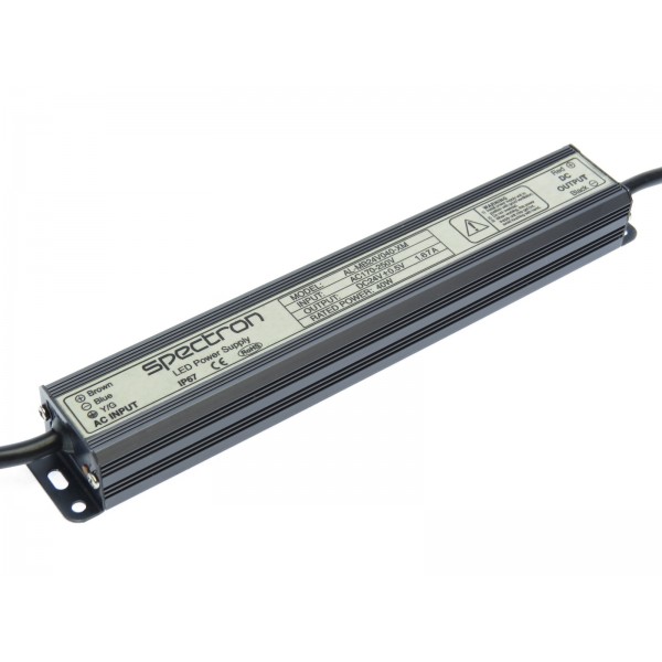 24V 40W IP67 LED Driver with 100% Output Power Usage