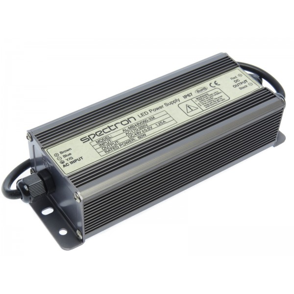 48v 60w IP67 LED Driver with 100% Power Usage