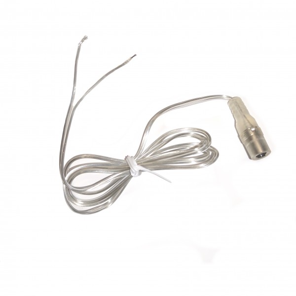 DC Female Connector with Clear Cable (1 or 2 metre)